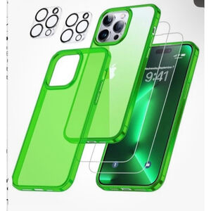 Humixx iPhone 14 Pro Max X- Neon Green Case With 2 Screen And Camera Protectors